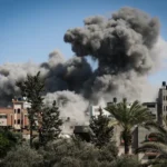 Israel Dituding Menjalankan Beragam Skema Penghapusan Palestina dari Gaza AA 20260908 42416713 42416704 ISRAELI ARMY BOMBS BUILDING IN GAZAS BUREIJ REFUGEE CAMP 1